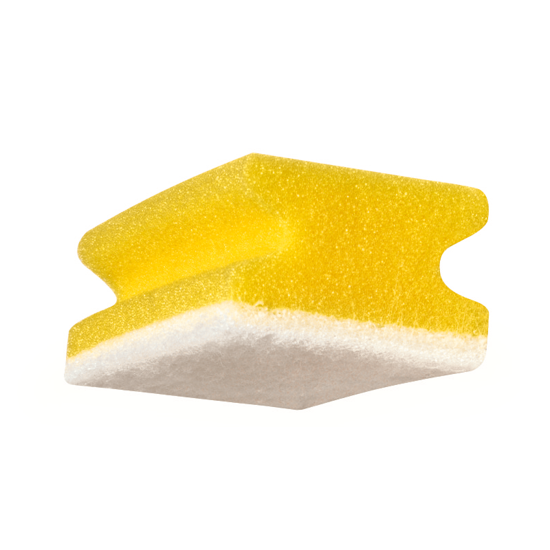 Padschwamm kratzfrei gelb